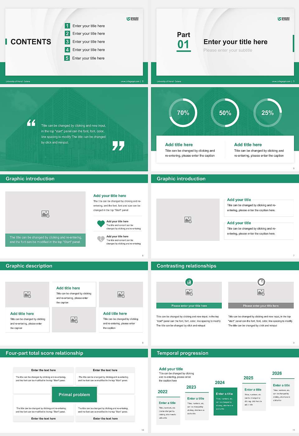 University of French Guiana Thesis Proposal/Graduation Defense PPT Template16:9 ratio PPT effect preview image2