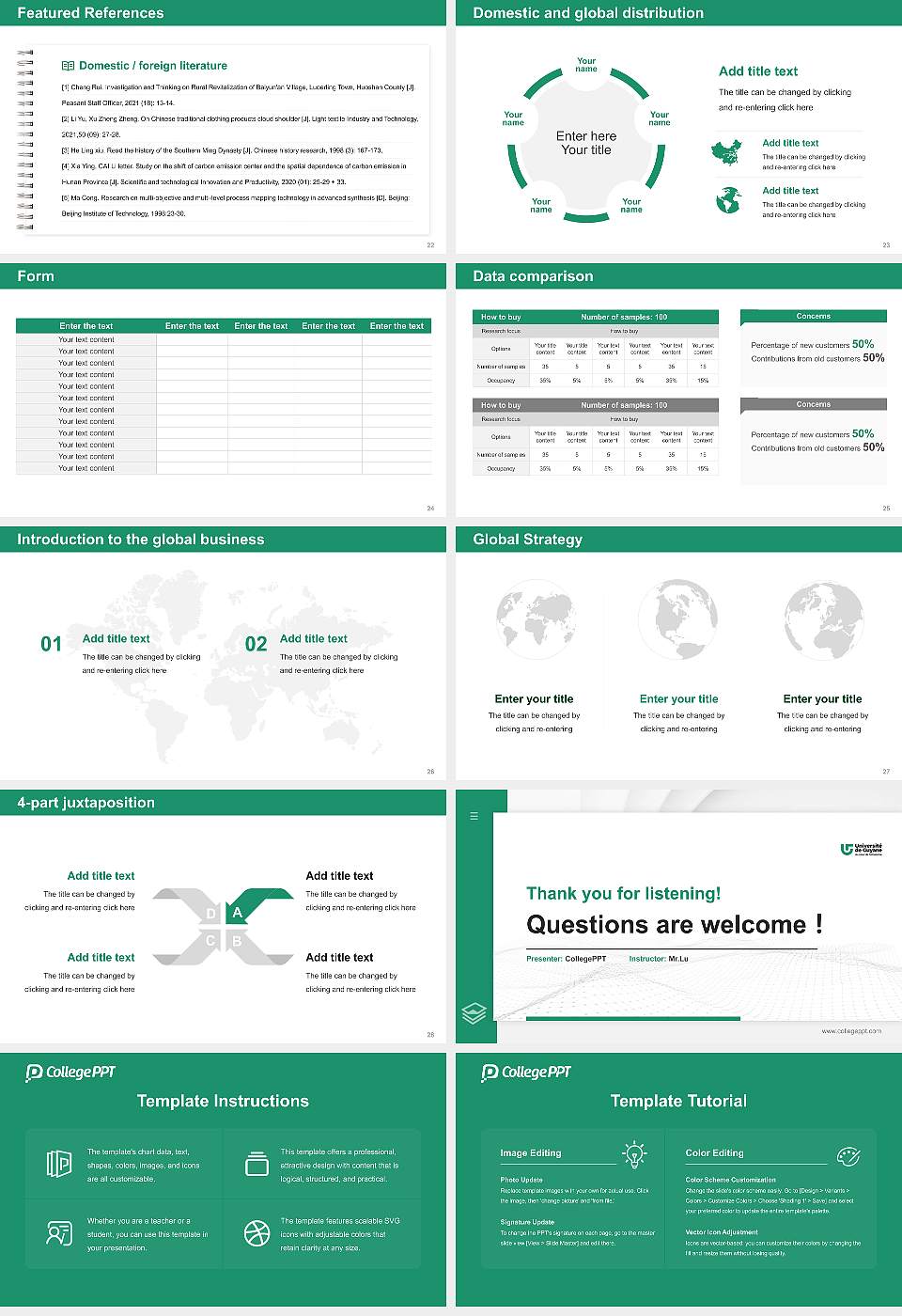 University of French Guiana Thesis Proposal/Graduation Defense PPT Template16:9 ratio PPT effect preview image4