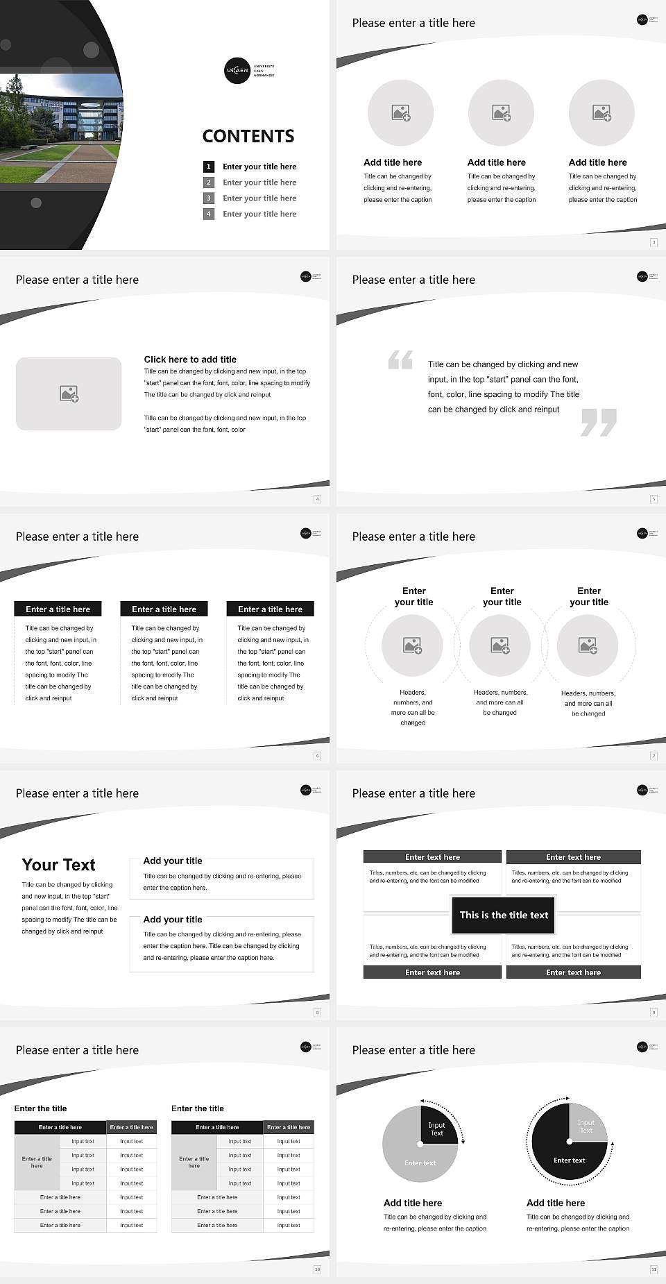 University of Caen Normandy Course/Courseware Creation PPT Template4:3 ratio PPT effect preview image2