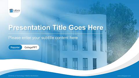 University of Technology of Belfort-Montbéliard Lecture Sharing and Networking Event PPT Template