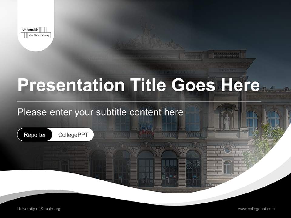 University of Strasbourg Lecture Sharing and Networking Event PPT Template4:3 ratio PPT effect preview image4