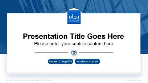 University of Littoral Côte d’Opale – Calais campus National Scholarship Defense PPT Template