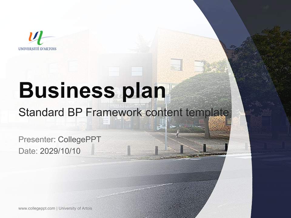 University of Artois Competition/Entrepreneurship Contest PPT Template4:3 ratio PPT effect preview image9