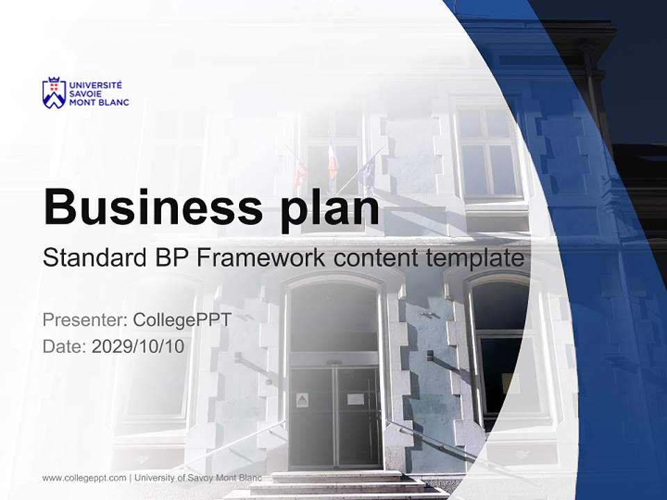 University of Savoy Mont Blanc Competition/Entrepreneurship Contest PPT Template4:3 ratio PPT effect preview image9