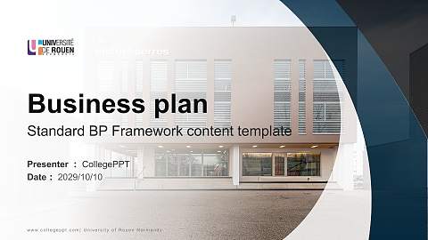 University of Rouen Normandy Competition/Entrepreneurship Contest PPT Template