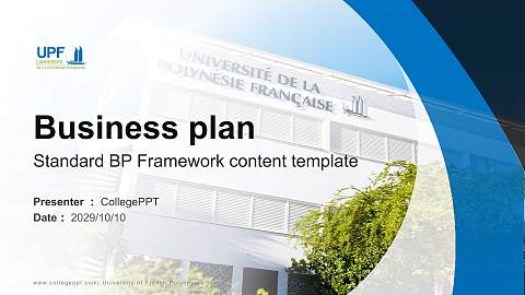 University of French Polynesia Competition/Entrepreneurship Contest PPT Template
