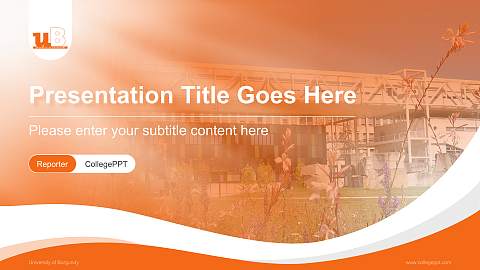 University of Burgundy Lecture Sharing and Networking Event PPT Template