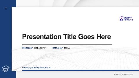 University of Savoy Mont Blanc Thesis Proposal/Graduation Defense PPT Template