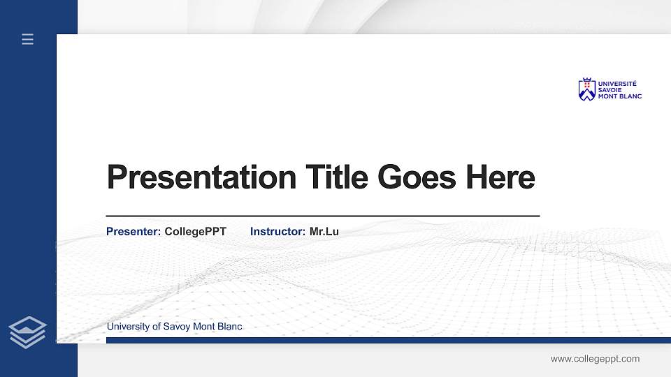 University of Savoy Mont Blanc Thesis Proposal/Graduation Defense PPT Template16:9 ratio PPT effect preview image