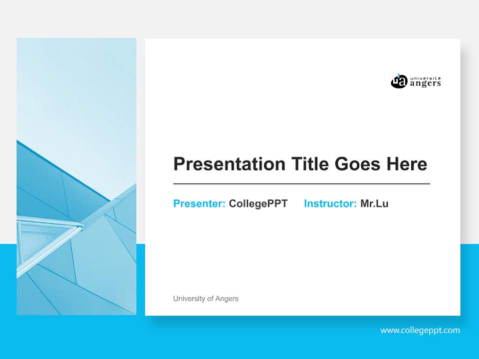 University of Angers General PPT Template4:3 ratio PPT effect preview image6