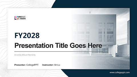 University of Rouen Normandy Academic Presentation/Research Findings Report PPT Template