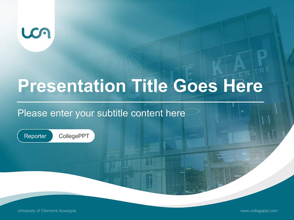 University of Clermont Auvergne Lecture Sharing and Networking Event PPT Template4:3 ratio PPT effect preview image4