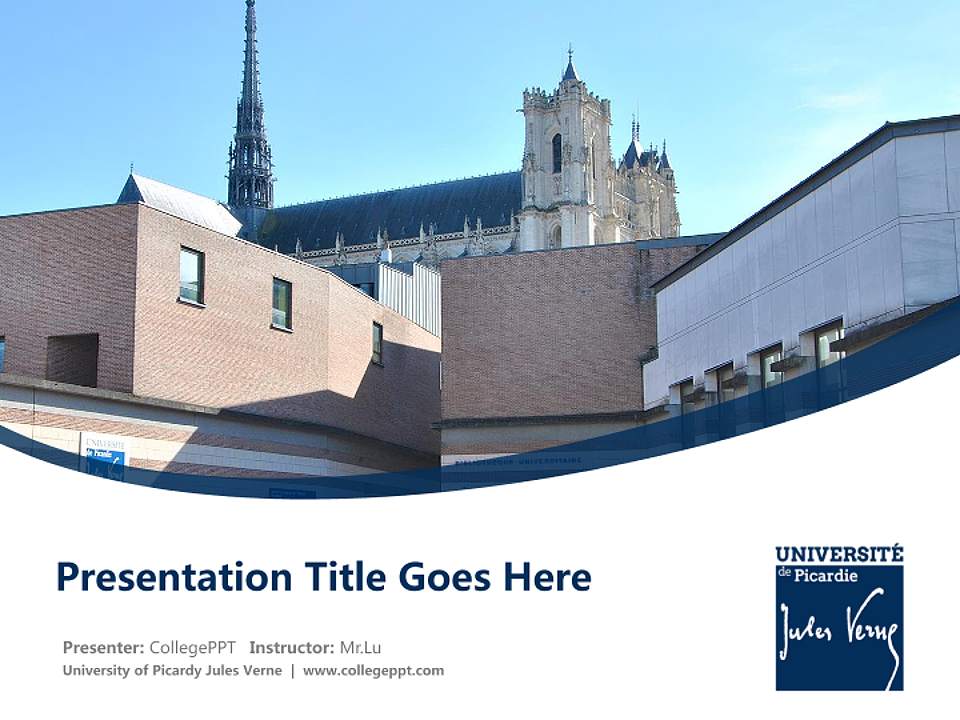 University of Picardy Jules Verne Course/Courseware Creation PPT Template4:3 ratio PPT effect preview image5