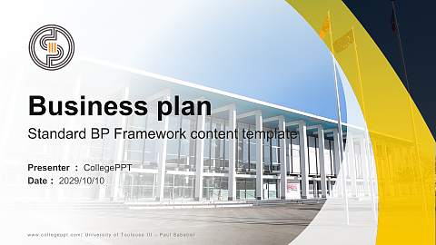 University of Toulouse III – Paul Sabatier Competition/Entrepreneurship Contest PPT Template