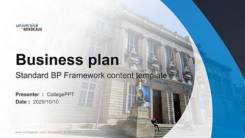 University of Bordeaux Competition/Entrepreneurship Contest PPT Template