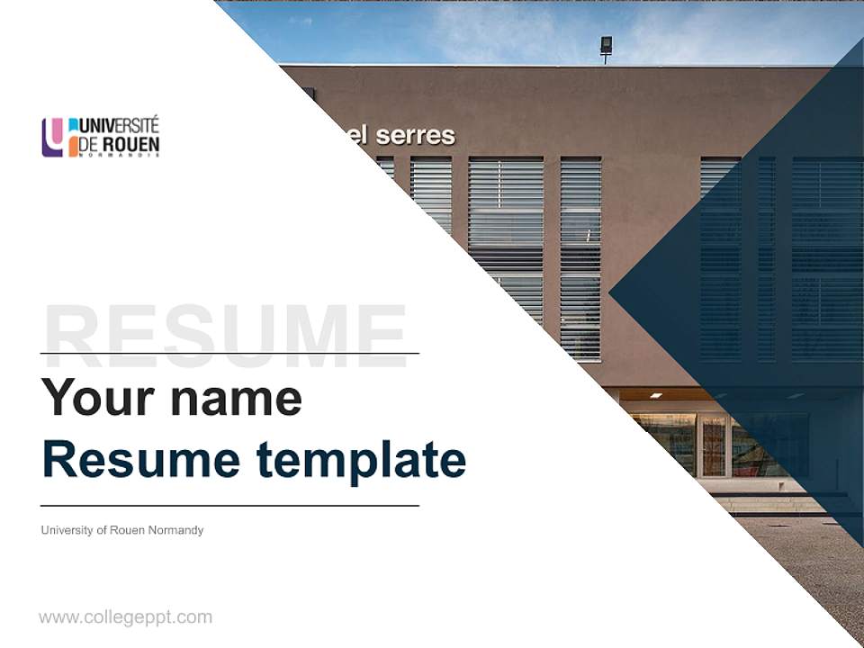 University of Rouen Normandy Resume PPT Template4:3 ratio PPT effect preview image5