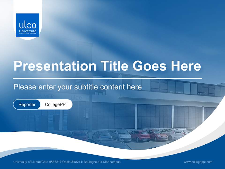 University of Littoral Côte d’Opale – Boulogne-sur-Mer campus Lecture Sharing and Networking Event PPT Template4:3 ratio PPT effect preview image4