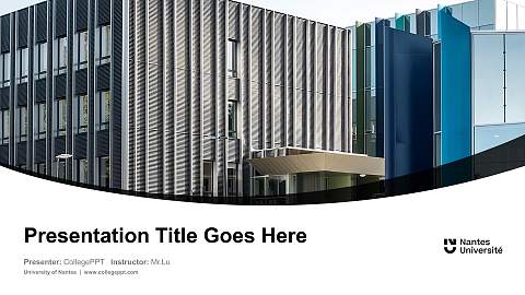 University of Nantes Course/Courseware Creation PPT Template