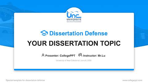 University of New Caledonia Graduation Thesis Defense PPT Template
