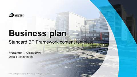 University of Angers Competition/Entrepreneurship Contest PPT Template