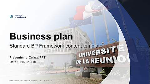 University of La Réunion Competition/Entrepreneurship Contest PPT Template