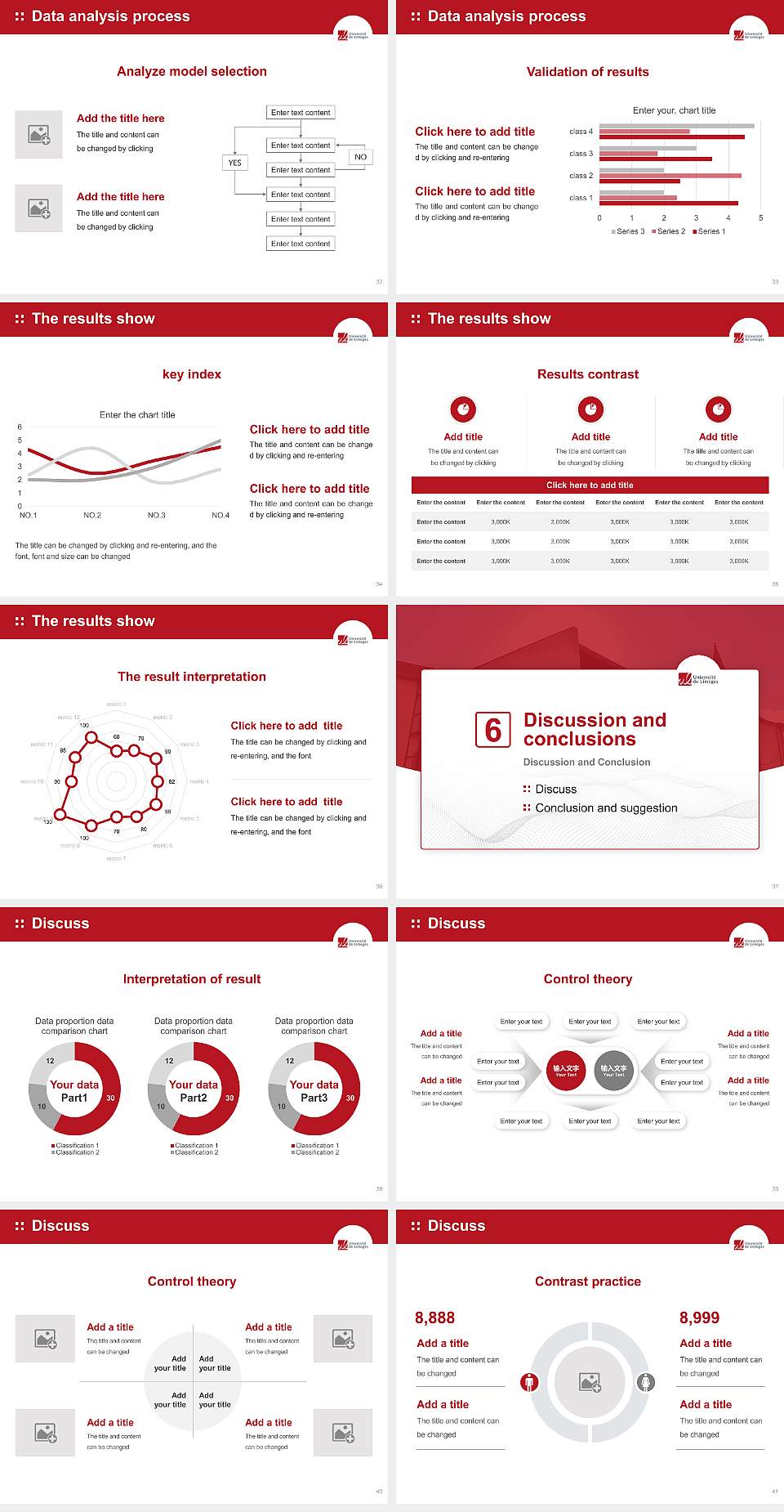 University of Limoges Graduation Thesis Defense PPT Template4:3 ratio PPT effect preview image5