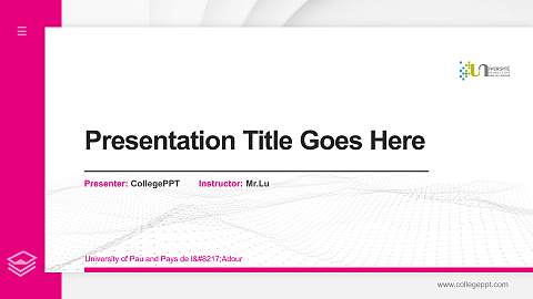 University of Pau and Pays de l’Adour Thesis Proposal/Graduation Defense PPT Template