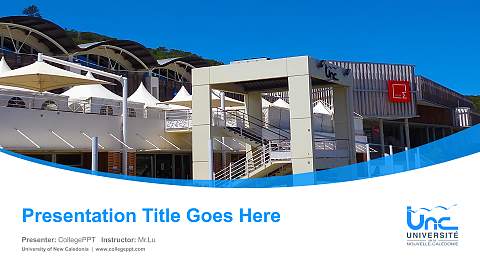 University of New Caledonia Course/Courseware Creation PPT Template