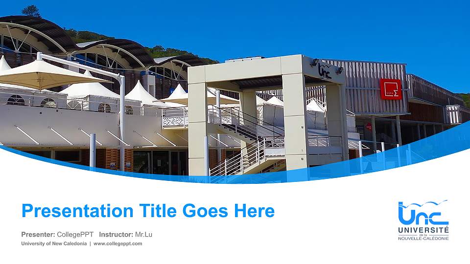 University of New Caledonia Course/Courseware Creation PPT Template16:9 ratio PPT effect preview image