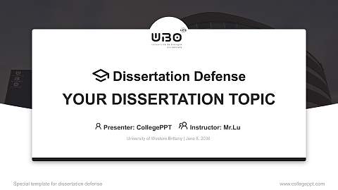 University of Western Brittany Graduation Thesis Defense PPT Template
