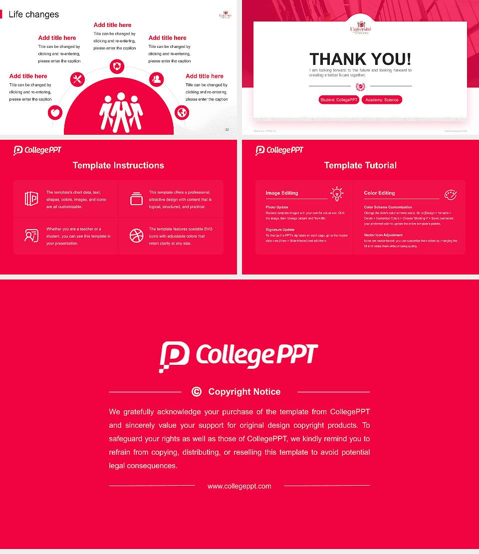 University of Poitiers National Scholarship Defense PPT Template16:9 ratio PPT effect preview image4