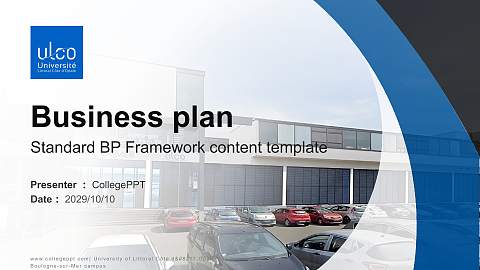 University of Littoral Côte d’Opale – Boulogne-sur-Mer campus Competition/Entrepreneurship Contest PPT Template