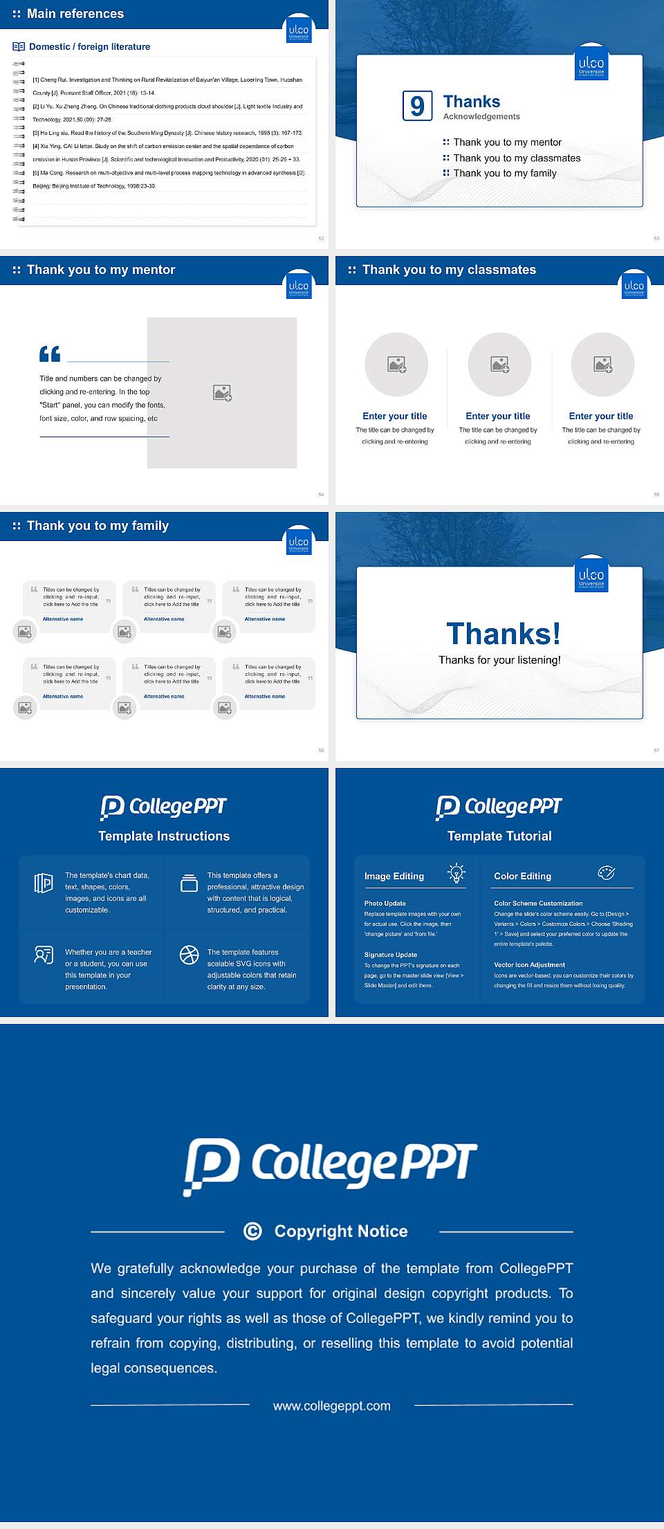 University of Littoral Côte d’Opale – Saint-Omer campus Graduation Thesis Defense PPT Template4:3 ratio PPT effect preview image7