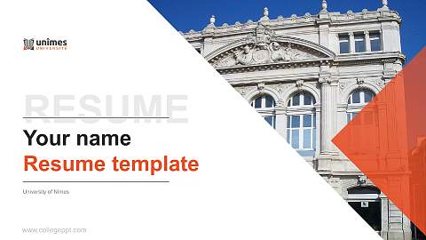 University of Nîmes Resume PPT Template