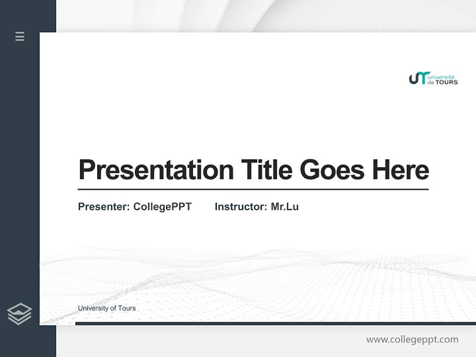 University of Tours Thesis Proposal/Graduation Defense PPT Template4:3 ratio PPT effect preview image5