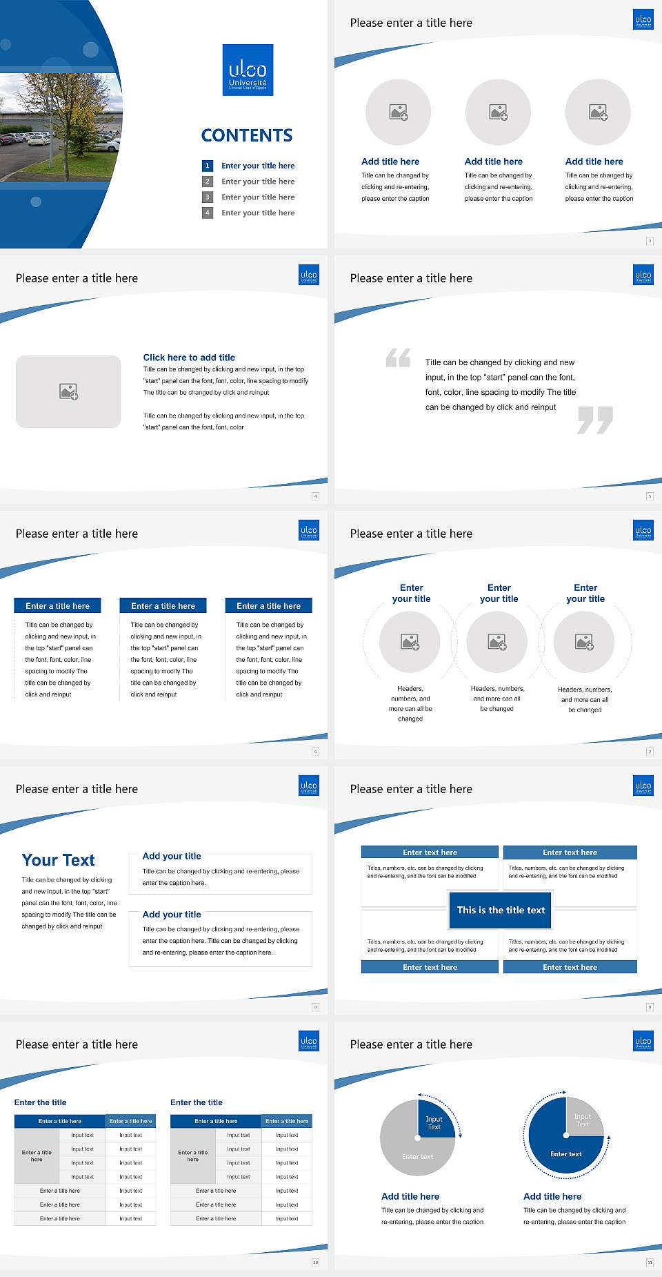 University of Littoral Côte d’Opale – Saint-Omer campus Course/Courseware Creation PPT Template4:3 ratio PPT effect preview image2