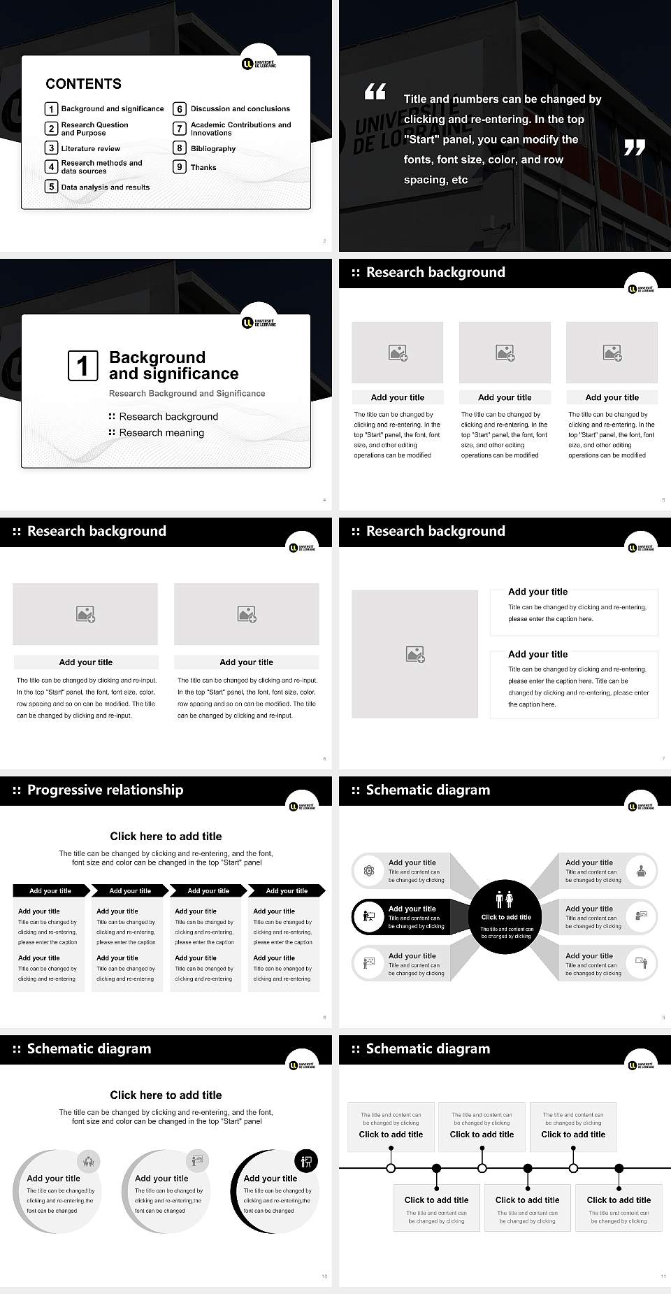 University of Lorraine Graduation Thesis Defense PPT Template4:3 ratio PPT effect preview image2