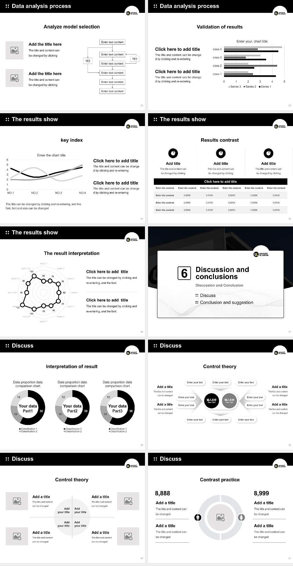 University of Lorraine Graduation Thesis Defense PPT Template4:3 ratio PPT effect preview image5
