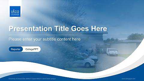 University of Littoral Côte d’Opale – Saint-Omer campus Lecture Sharing and Networking Event PPT Template