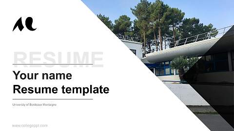 University of Bordeaux Montaigne Resume PPT Template