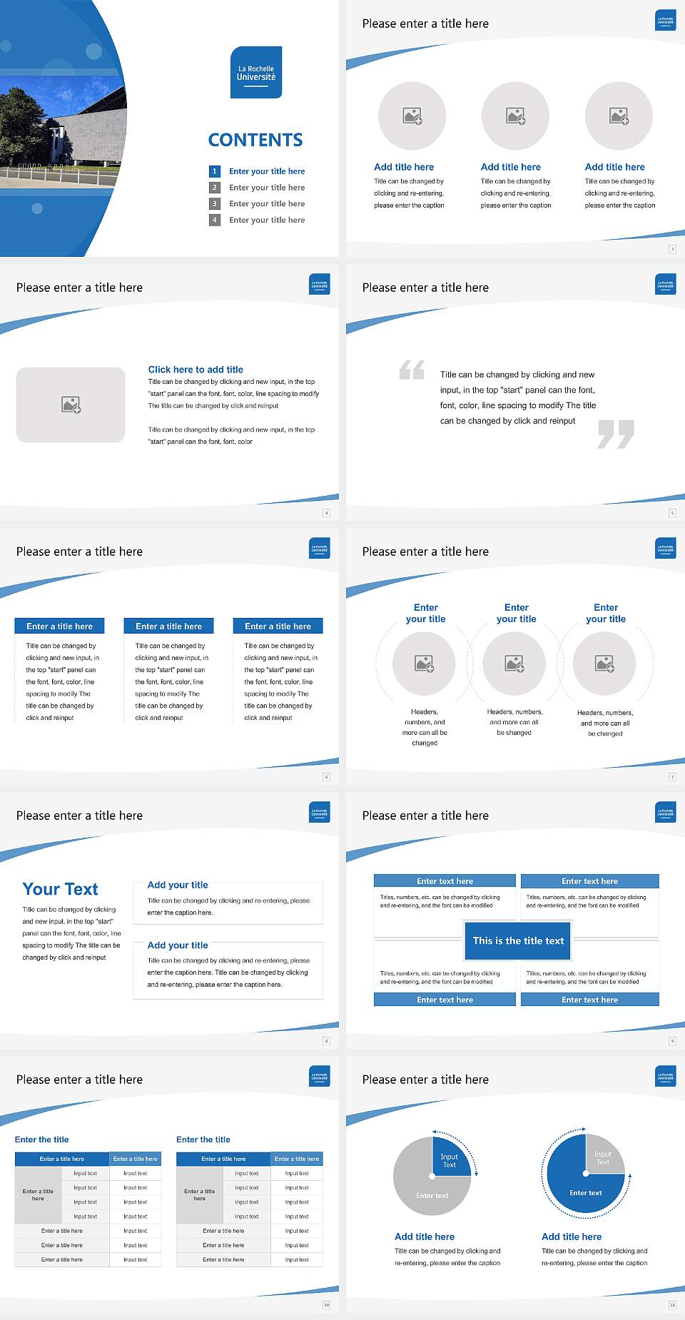 University of La Rochelle Course/Courseware Creation PPT Template4:3 ratio PPT effect preview image2