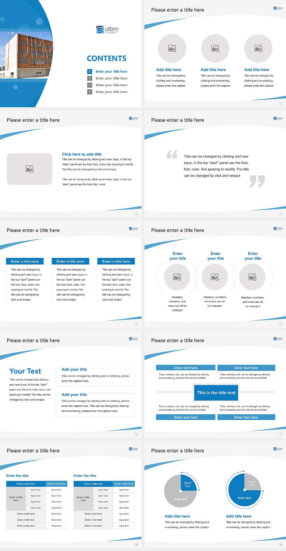 University of Technology of Belfort-Montbéliard – Montbéliard campus Course/Courseware Creation PPT Template4:3 ratio PPT effect preview image2