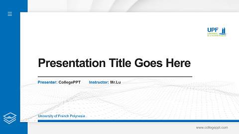 University of French Polynesia Thesis Proposal/Graduation Defense PPT Template