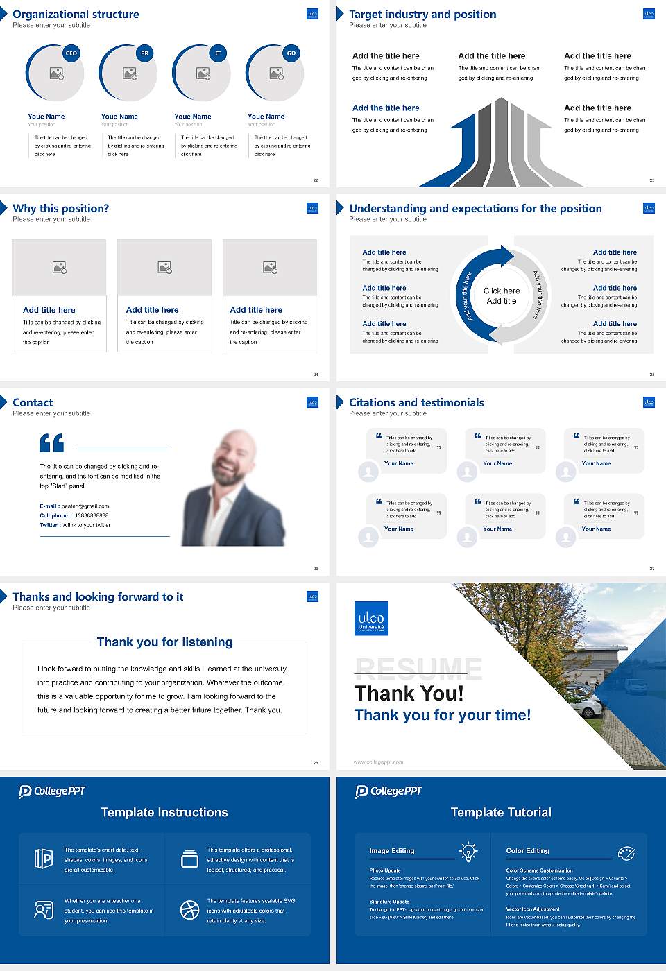 University of Littoral Côte d’Opale – Saint-Omer campus Resume PPT Template16:9 ratio PPT effect preview image4