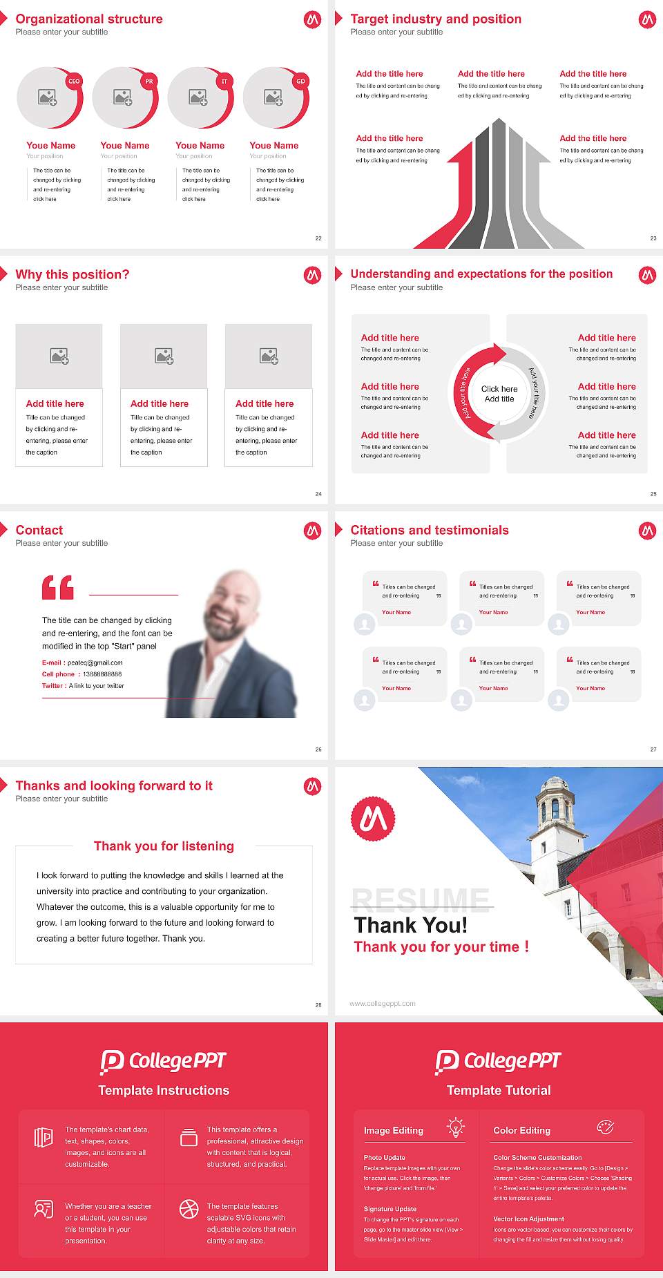 University of Montpellier Resume PPT Template4:3 ratio PPT effect preview image4