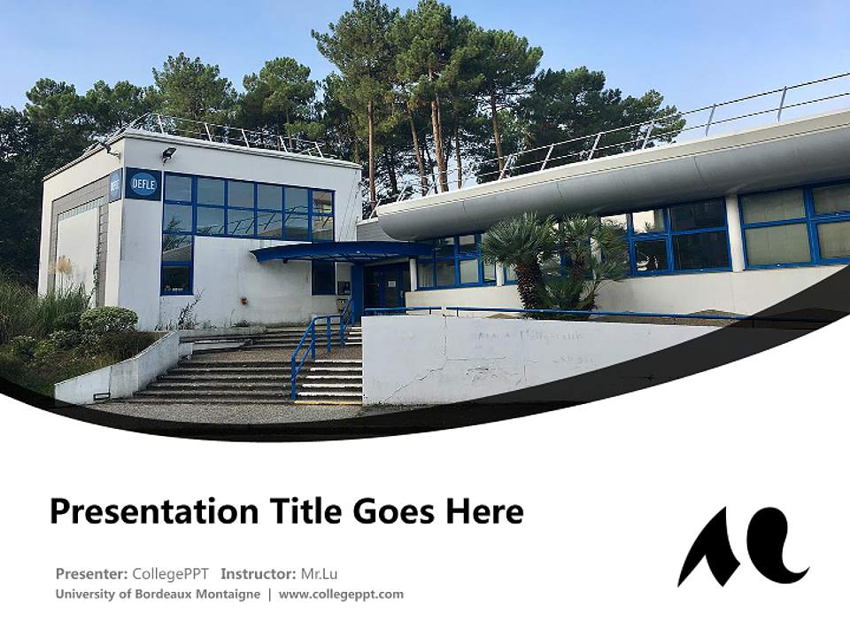University of Bordeaux Montaigne Course/Courseware Creation PPT Template4:3 ratio PPT effect preview image5