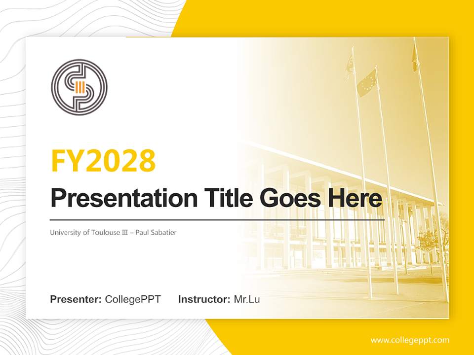 University of Toulouse III – Paul Sabatier Academic Presentation/Research Findings Report PPT Template4:3 ratio PPT effect preview image5