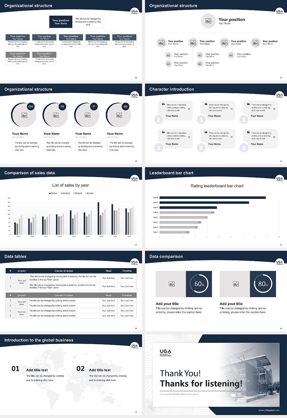 University of Grenoble Alpes – Valence campus Academic Presentation/Research Findings Report PPT Template16:9 ratio PPT effect preview image4