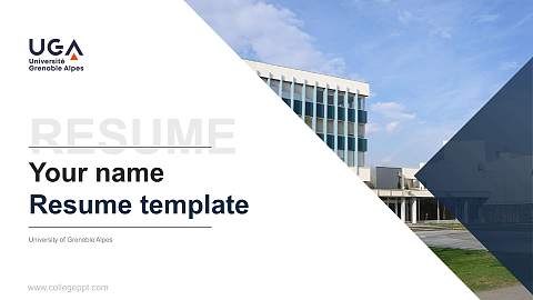 University of Grenoble Alpes Resume PPT Template