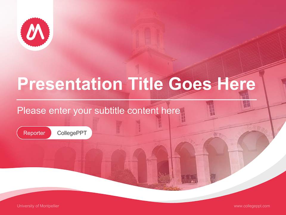 University of Montpellier Lecture Sharing and Networking Event PPT Template4:3 ratio PPT effect preview image4